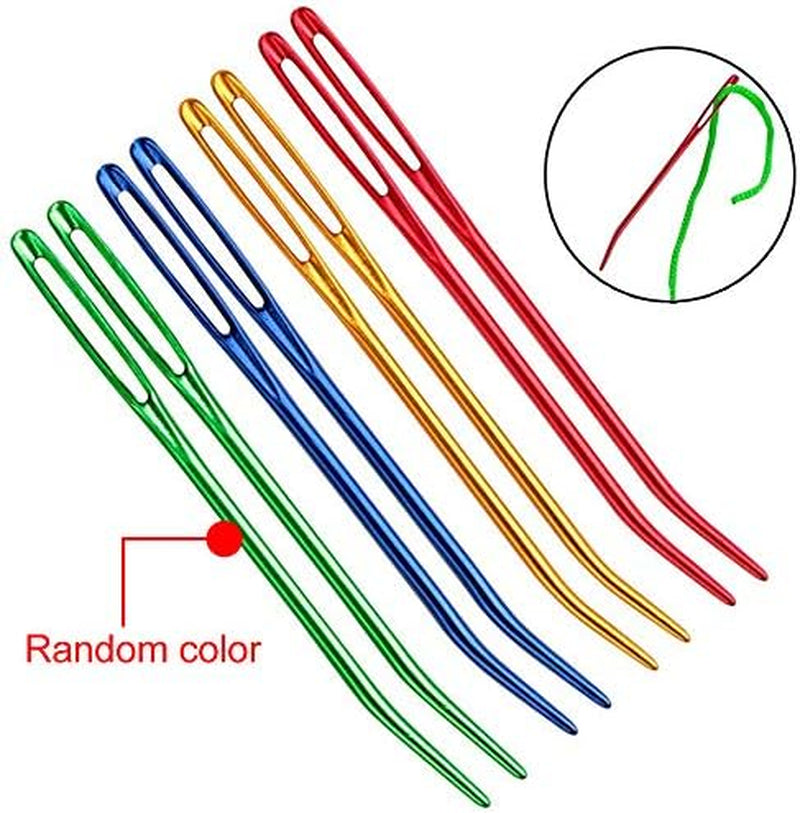 Yarn Needle,Weaving Needle Tapestry Needle Bent Needles for Crochet Large Eye Darning Needles with Storage Box for Knitting Crochet(Random Color)