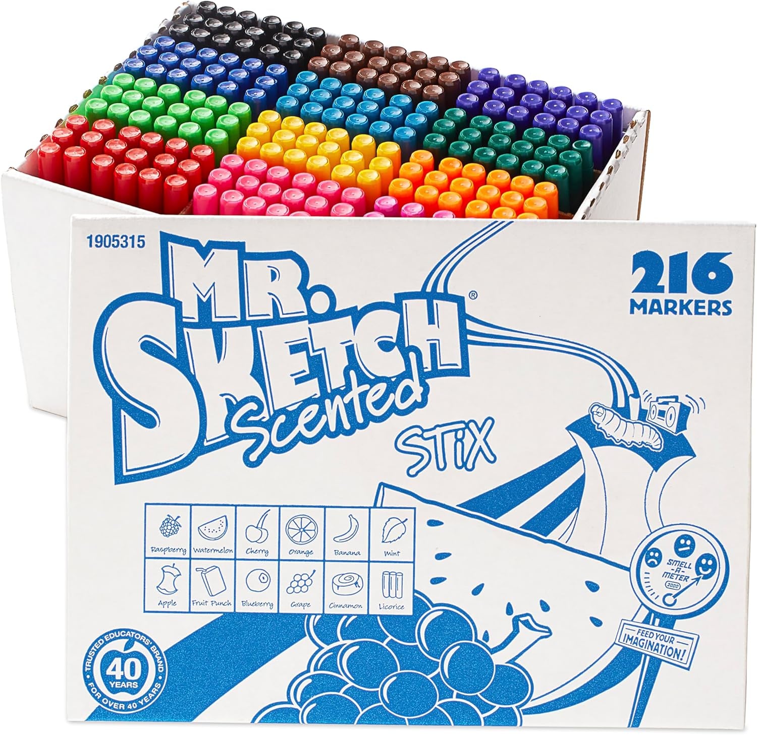 Scented Stix Markers, Fine Tip, Assorted Colors, 1 Count