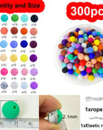 300Pcs Silicone Beads, 12Mm round Silicone Beads Bulk for Keychain Making Kit 30 Colors Rubber Beads Silicone Focal Beads Loose Beads for Necklace Bracelet Lanyard Making