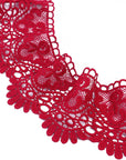 Venice Lace Trim 4 Inch Wide Lace Trim Lace Edge Trim Floral Venice Lace Ribbon Embroidered Lace Wedding Applique DIY Sewing Crafts(Dark Burgundy)