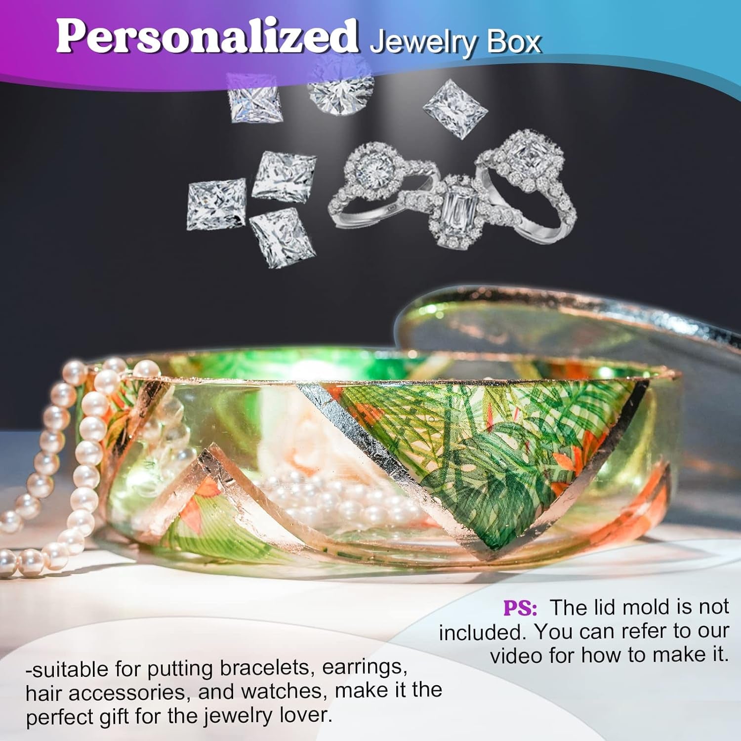 Large Epoxy Molds, 8'' for Succulent Pot, round Silicone Molds for Casting Resin, Plaster, Concrete Cement, DIY Jewelry, Makeup Storage Container, Flower Plant Pots