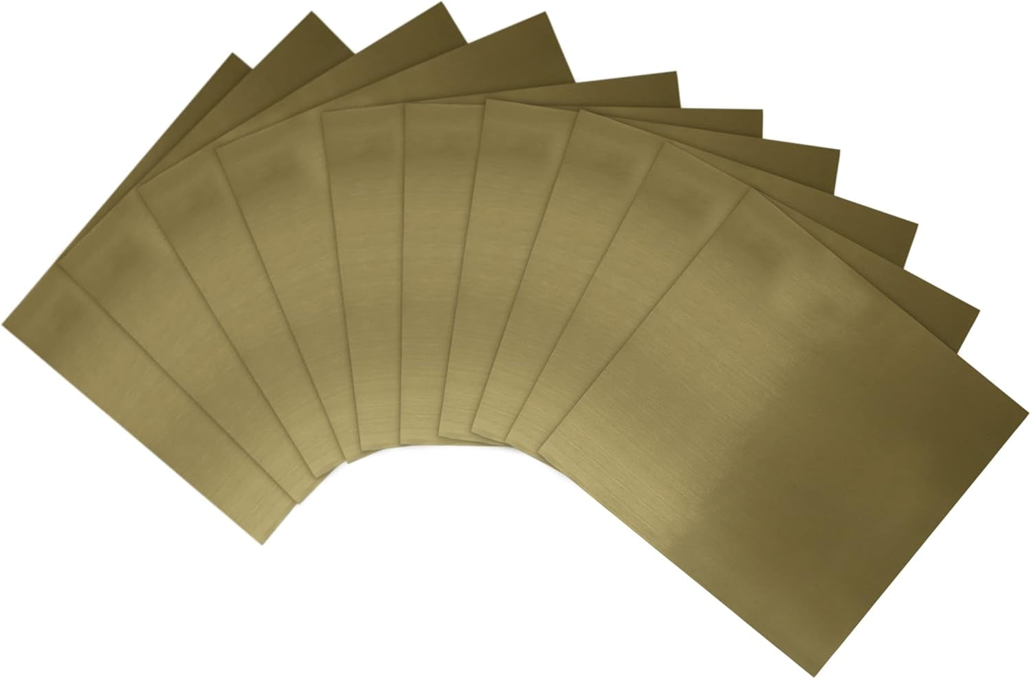Brushed Gold Adhesive Backed Vinyl Sheets Used for Crafting (10 Pack)