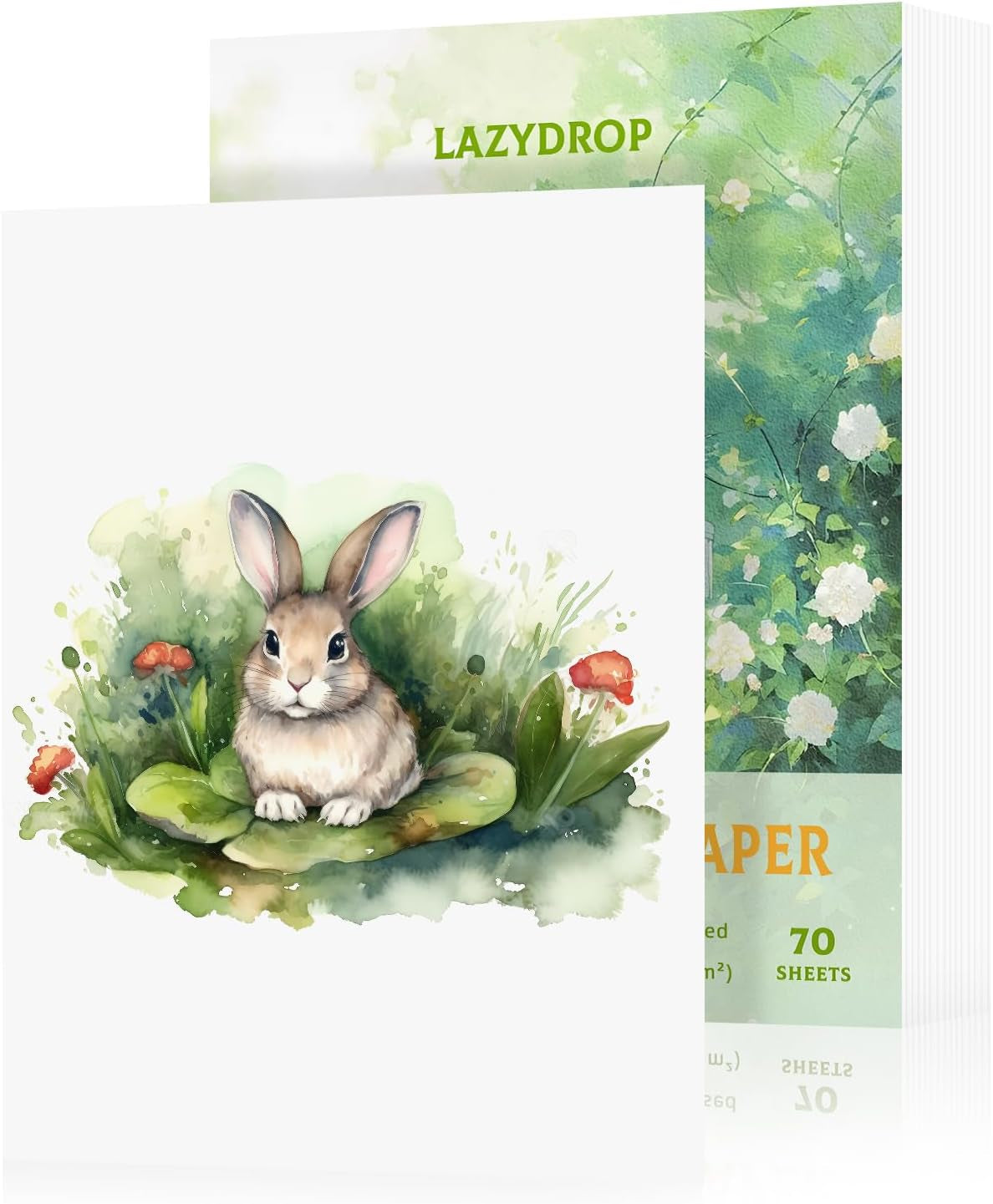 Watercolor Paper 9X12 Inches - 70 Sheets Bulk Pack, 140LB/300GSM Cold Press - Versatile Medium for Drawing, Watercolor, and Mixed Media Artistry
