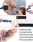 24 Pcs Button Extenders for Jeans, 6 Sizes Pants Button Waistband Extender, Flexible Adjustable Elastic Waist Extenders for Pants for Women Men, No-Sew Invisible Extenders Set Assorted Colors