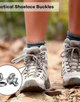 80 Sets Boots Hook Lace Buckles Speed Eyelets Hooks for Boots Shoelace Hooks for Camp Hike Climb (Silver, Black, Gold, Bronze)
