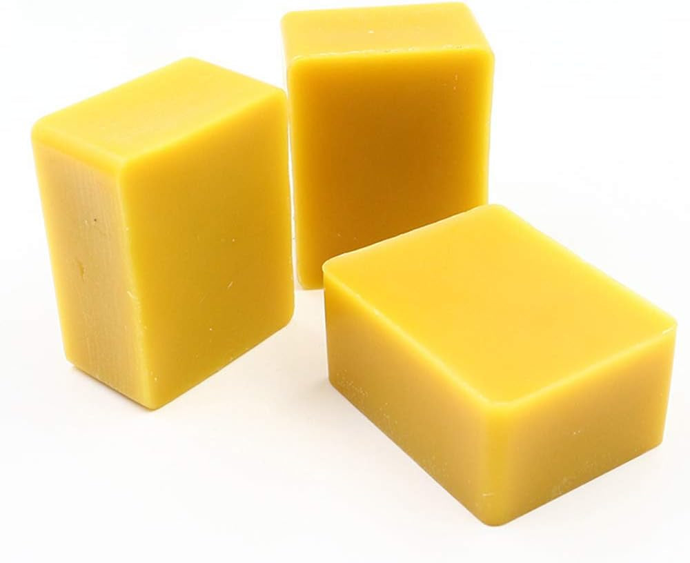 Pure Yellow Beeswax Blocks - 100% Natural Beeswax Bars, Triple Filtered - Premium Quality, Cosmetic Grade - 14 OZ