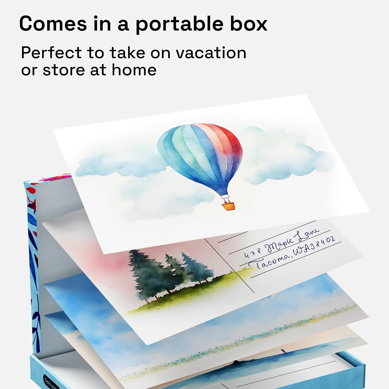 30 Watercolor Postcards 4X6 Inches - Heavyweight Paper Cards 140Lb (300Gsm) - Blank Postcards for Mailing, DIY Thank You Card, Greetings Cards, Christmas, Invitations, Birthday and More