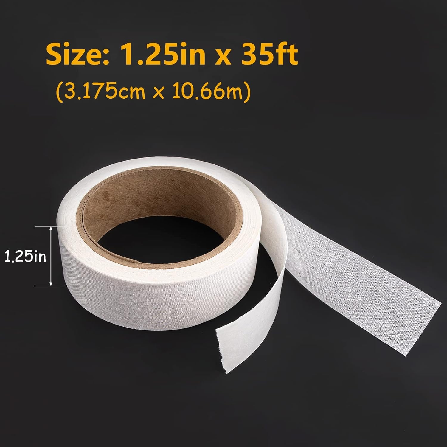 Self-Adhesive Linen Hinging Tape, 1.25 Inch X 35 Feet, Neutral Ph Acrylic Adhesive, Acid-Free, Hinging Artwork, White