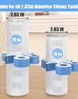 Sublimation Tumblers Pinch 20 Oz, with Heat Tape Dispenser, Pinch Tumbler Clamp Grip Tool, Supplies for Sublimation Paper & Tumblers with 2 Rolls Sublimation Blanks Thermal Tape (Blue)