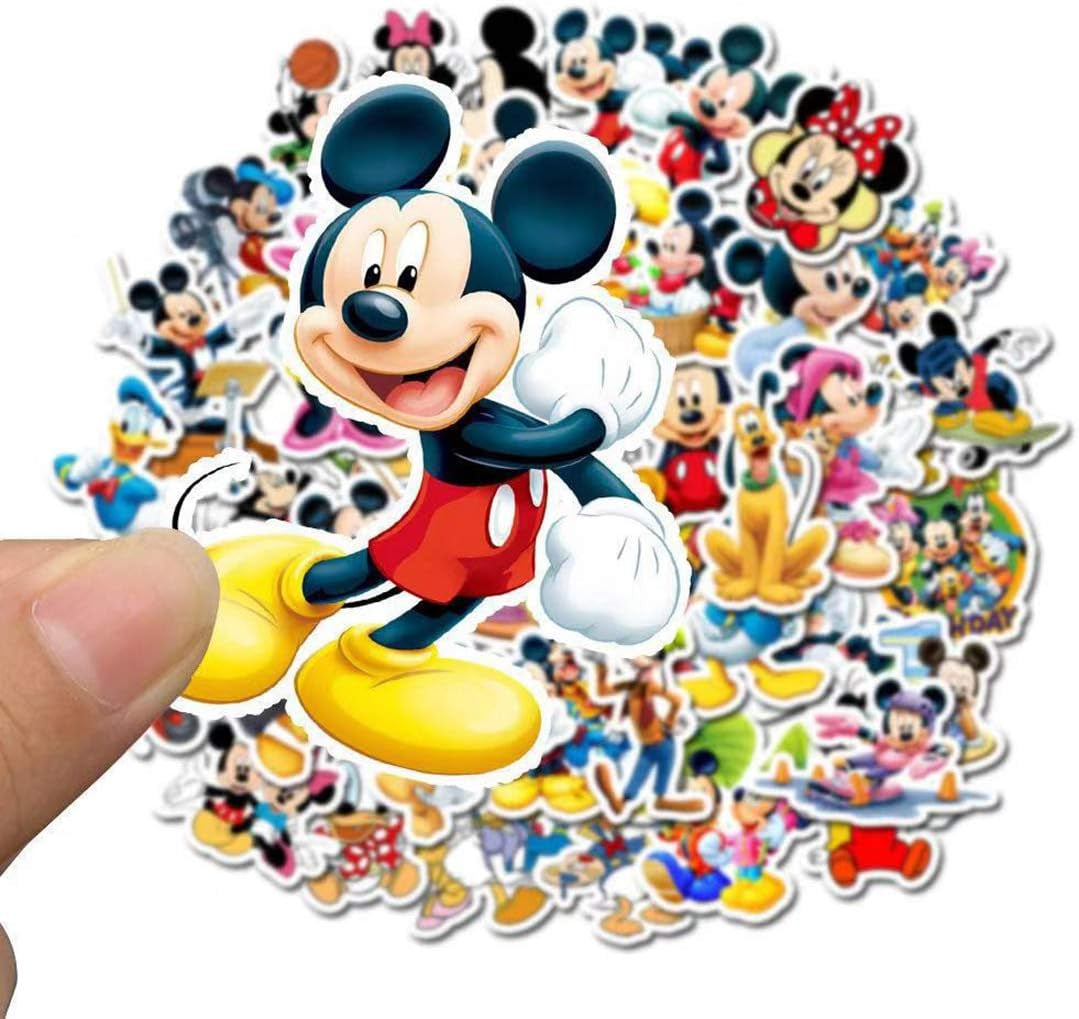 50Pcs Hot Disney Mickey Mouse Stickers for Water Bottle Cup Laptop Guitar Car Motorcycle Bike Skateboard Luggage Box Vinyl Waterproof Graffiti Patches JHSL