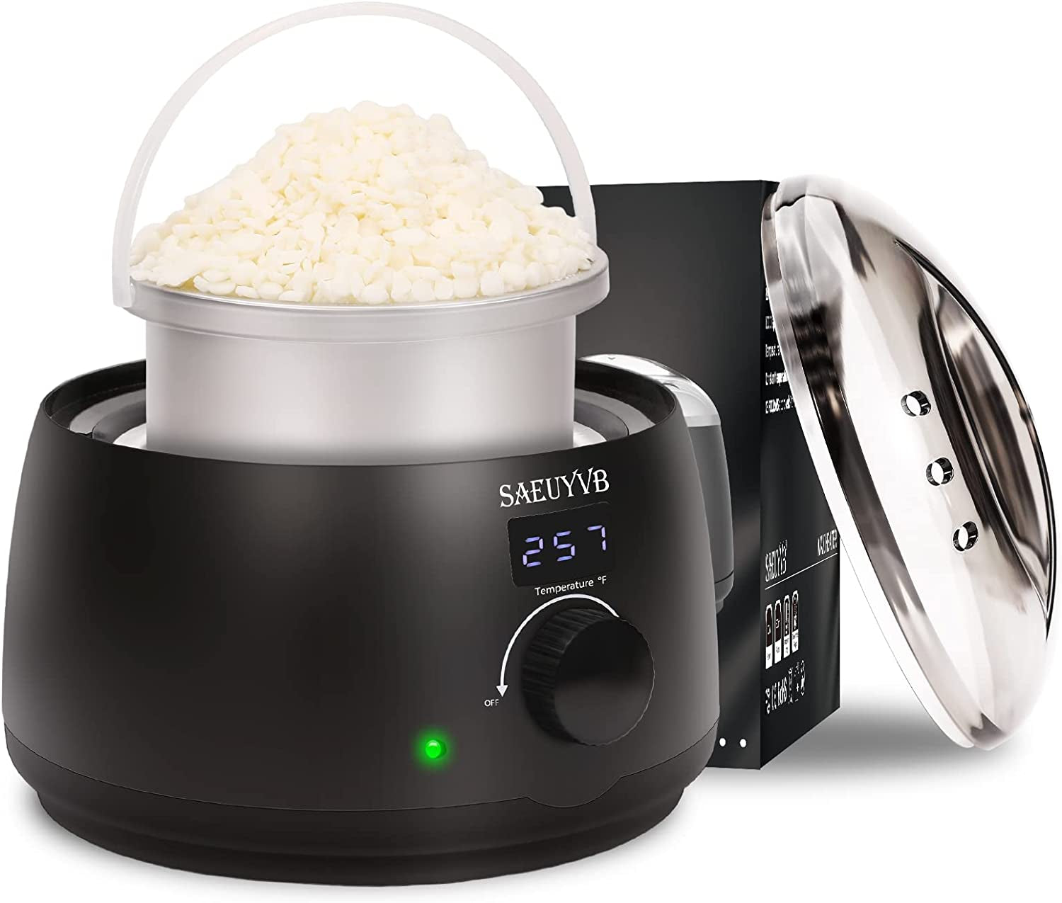 Wax Melter for Candle Making,Candle Melting Pot,Candle Wax Melter,Multifunctional Wax Melting Tool with LED Temperature Display （White）