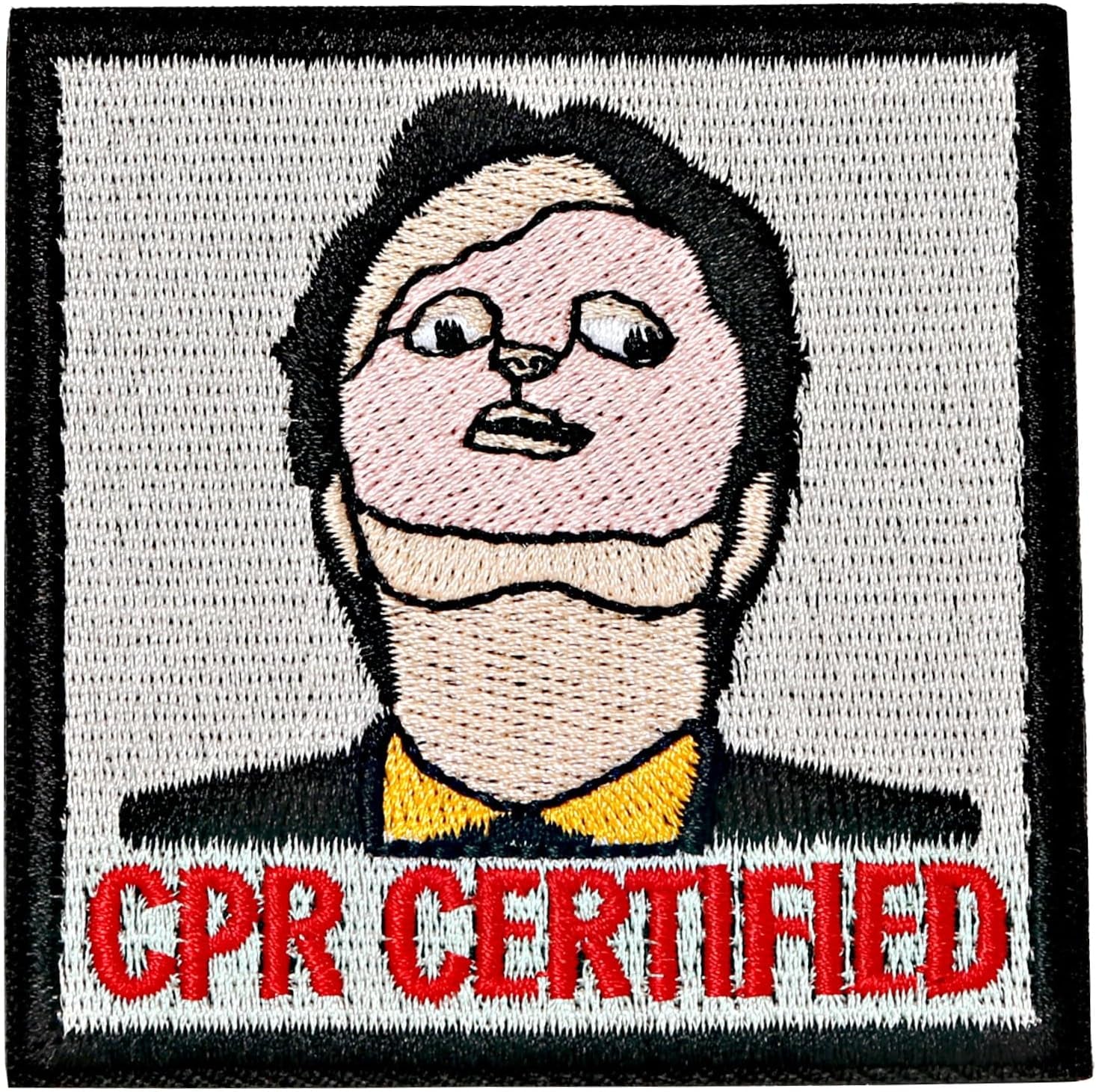 CPR Certified Patch, 1 Pc Embroidered Morale Patch with Hook Fastener Backing, Funny Meme Patches for Backpacks, Vests, Jackets, Jeans, Hats