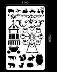 36 PCS Plastic Journal Stencils for Bullet Junk Journal Notebook Diary Drawing Scrapbook Journal Stencil Templates 4X7 Inch