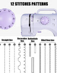 Sewing Machine Portable Mini Electric Sewing Machine for Beginners 12 Built-In Stitches 2 Speed with Foot Pedal，Light, Storage Drawer.
