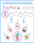 6 Pcs Cross Stitch Kits for Beginners for Kids 7-13, Kids Embroidery Kit Needlepoint Kit Arts and Crafts Kit with Instructions for Backpack Charms, Ornaments and Needle Craft