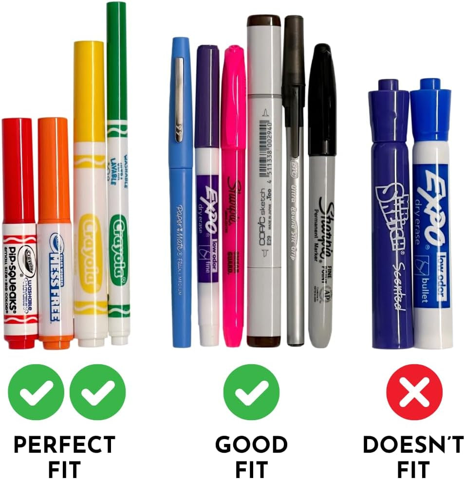 - Marker Parker, Holder to Keep Markers Organized, Fits Most Broad and Fine Tip Markers, 100% Silicone, as Seen on Shark Tank, Markers Not Included (Marigold)