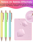 7 PCS Air Release Pin Pen Tool Glitter Retractable Pen for Vinyl DIY Craft Project (Yellow, Fuchsia, Purple, Blue, Orange, Pink, Green)