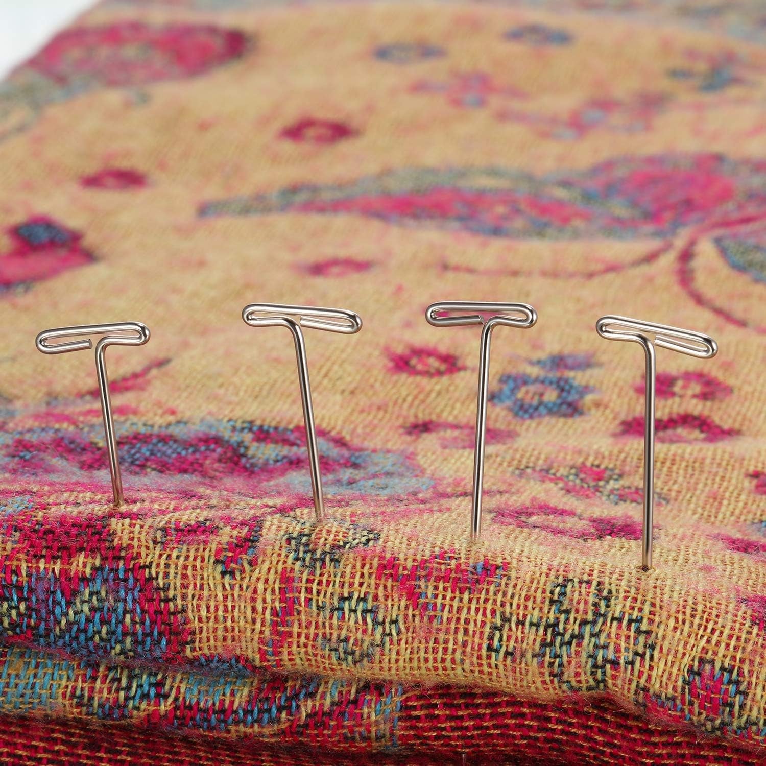 Steel T-Pins for Blocking Knitting, Modelling and Crafts 150 Pieces (2 Inch, 1-1/2 Inch, 1-1/4 Inch)