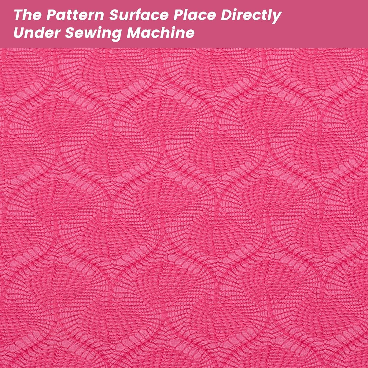 Sewing Mat Set, Sewing Machine Muffling Mat, Reduce Sewing Machine & Pedal Vibrations, Movement and Slipping, Sewing Machine and Sergers Accessory (2-Piece Set) (Rose Red)