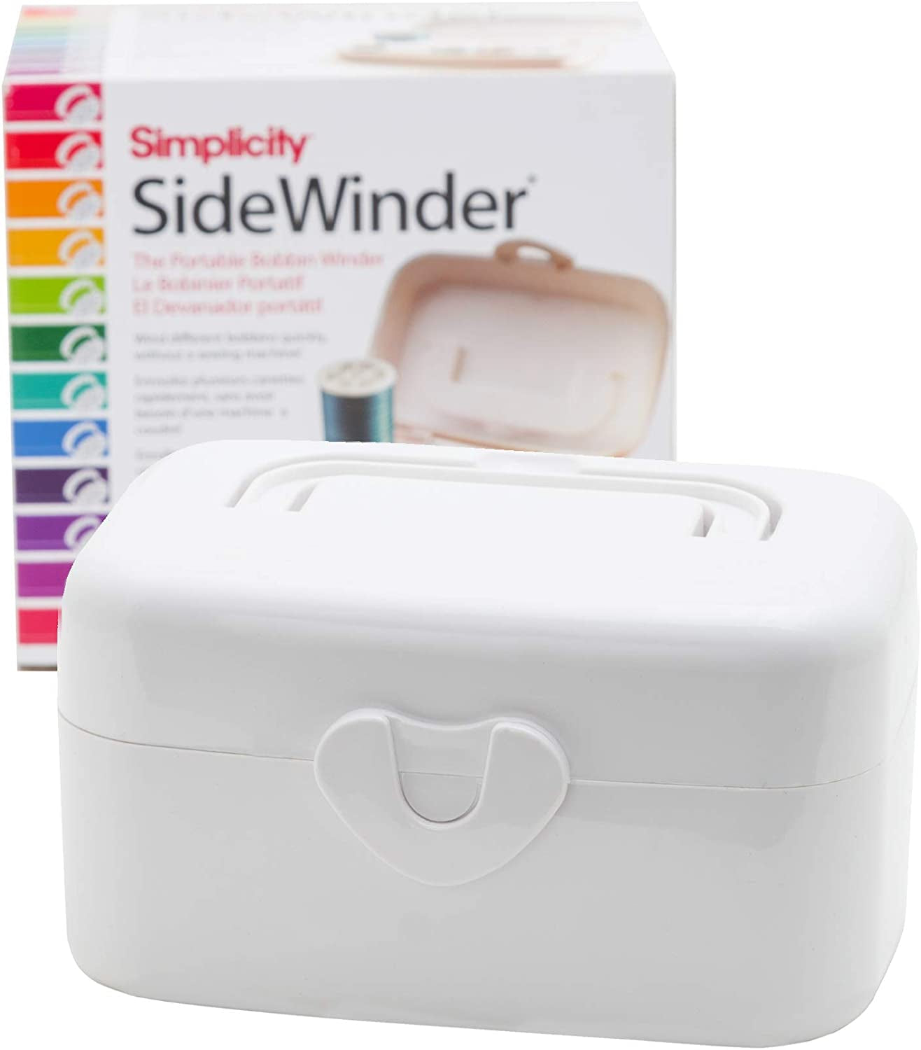 388175A Sidewinder Portable Automatic Bobbin Winder Machine, 120 Voltage, White