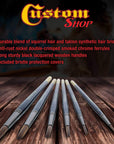 Set of 6 Lettering Quill Brushes for Sign Painting, Sizes XL, LG, MED, SM, XSM, XXSM - Brush Bristle Blend of Squirrel Taklon Hair, Professional Paint Pinstriping Striping Letter Lines Art