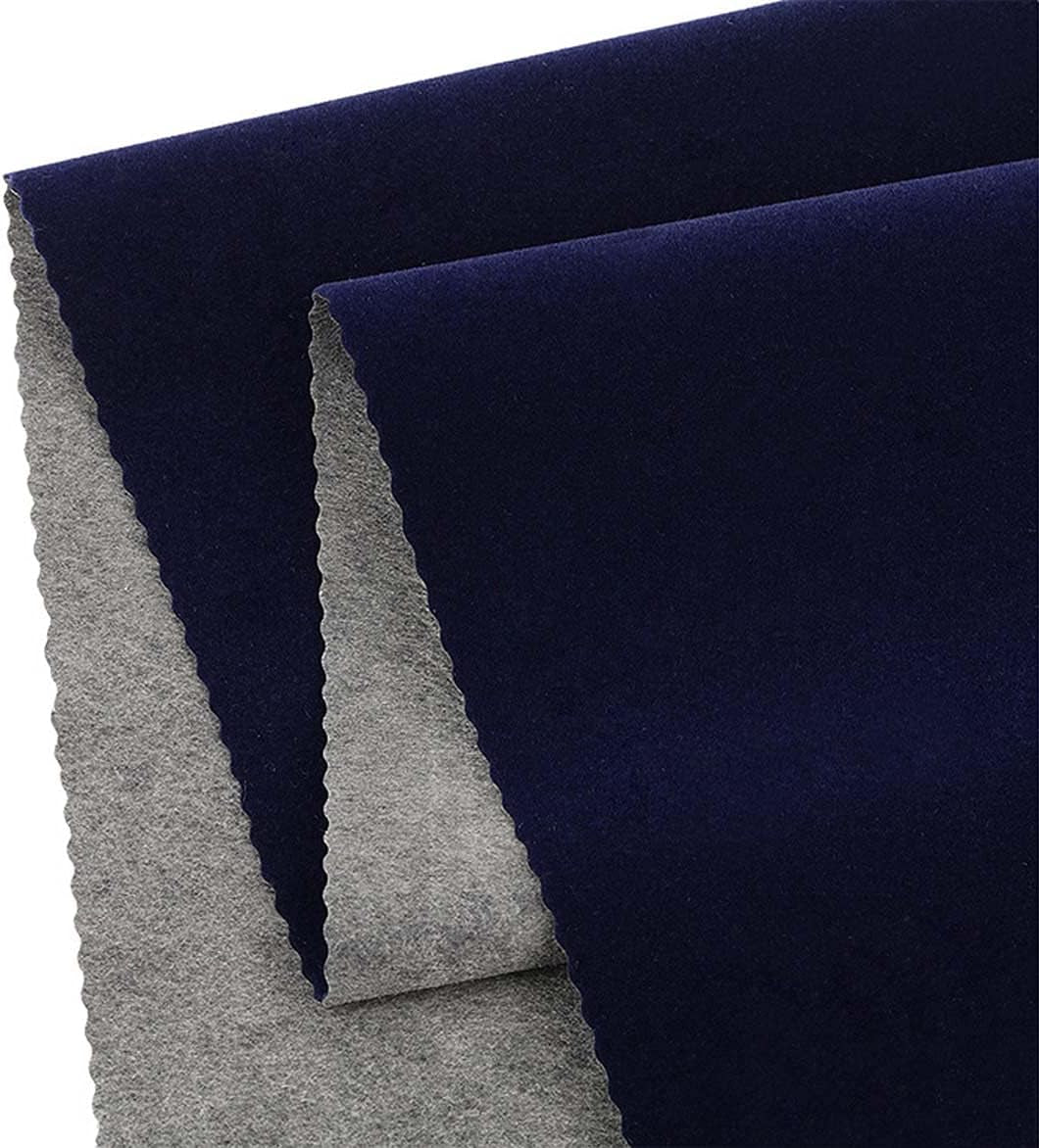 Self Adhesive Velvet Flock Backing Paper Liner for Jewelry Drawer 17.7" X 117" Craft Fabric Peel and Stick, Soft Velvet Liner for Drawer DIY