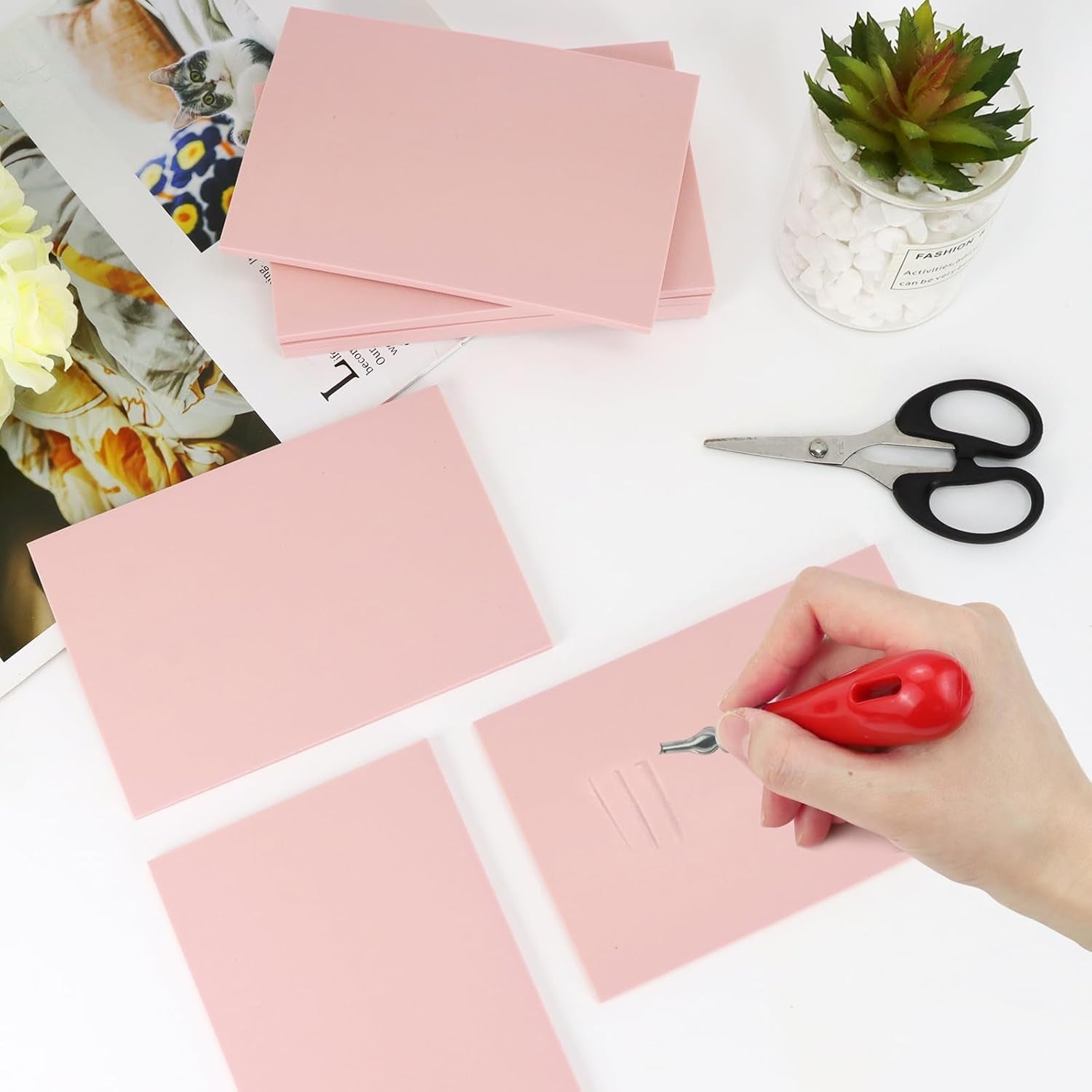 10 Pack 4" X 6" Pink Rubber Linoleum Blocks Rubber Carving Blocks Stamp Making Kits for Printmaking, Stamp Soft Rubber Crafts