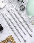 5 Pieces Miniature Sculpting Tools Set Mini Stainless Steel Double-Headed Tool for Model and Convert Plastic, Resin and Metal Tabletop War Game Miniatures Models