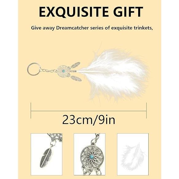 Handmade Tai-Chi Dream Catcher Black with Feathers and Beads - Approximately 50cm, Hangable Decor for Home &amp; Car, Unique Craftsmanship &amp; Symbolism - Ornaments, Hanging Circle Gift Decoration Traditional
