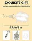 Handmade Tai-Chi Dream Catcher Black with Feathers and Beads - Approximately 50cm, Hangable Decor for Home & Car, Unique Craftsmanship & Symbolism - Ornaments, Hanging Circle Gift Decoration Traditional