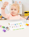 Craft Ink Pad, Set of 6 Washable DIY Stamp Ink Pads for Kids, 24 Colors