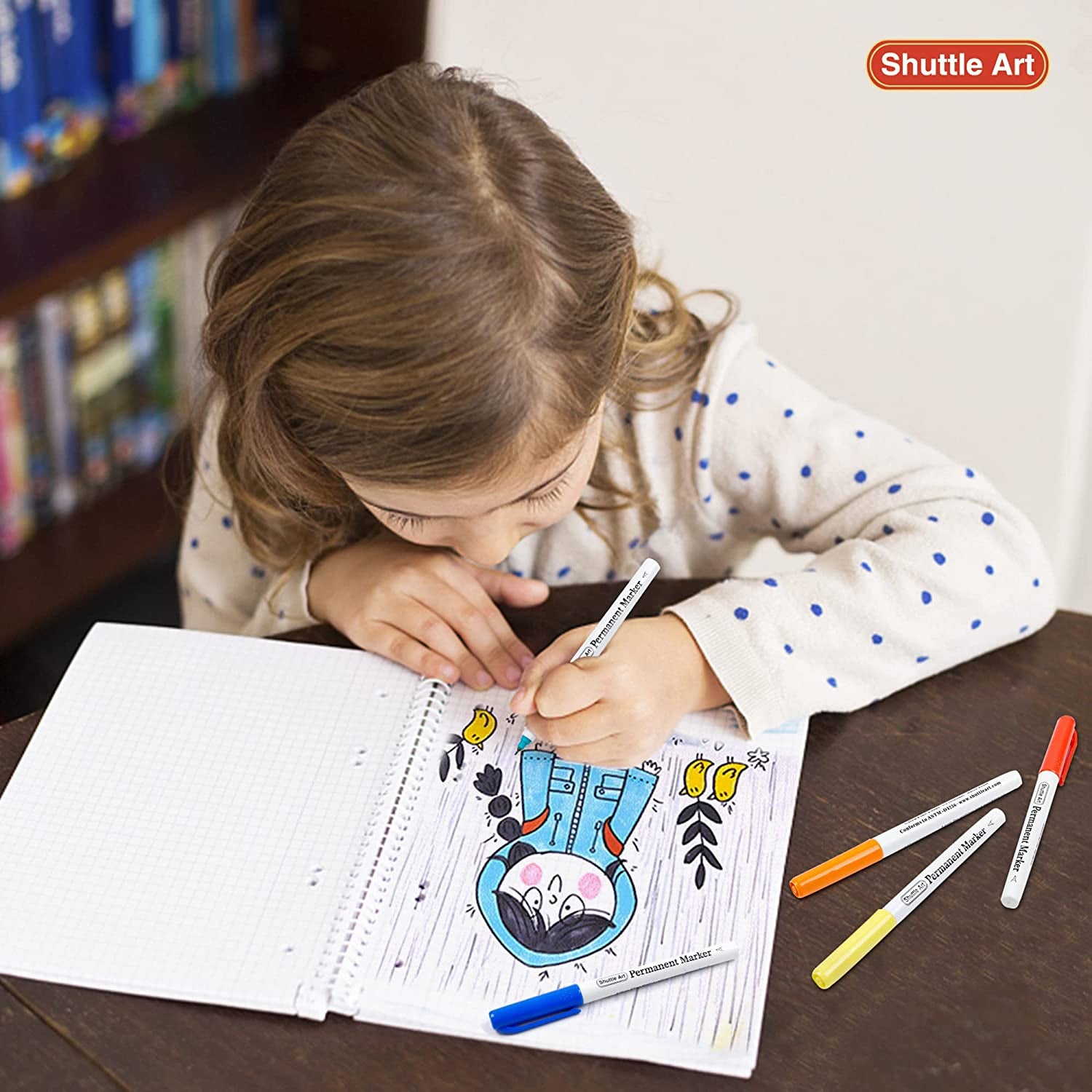 Permanent Marker, 30 Colors Ultra Fine Point, Assorted Colors, Works on Plastic,Wood,Stone,Metal and Glass for Kids Adult Coloring Doodling Marking