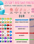 138-Piece Complete Crochet Kit for Beginners Adults & Kids, 25 Acrylic Yarn Colors, Ergonomic Hooks, Scarf Loom, Pompom Makers - Make Amigurumi, Scarves - Learn to Crochet Book - Ideal for All Ages