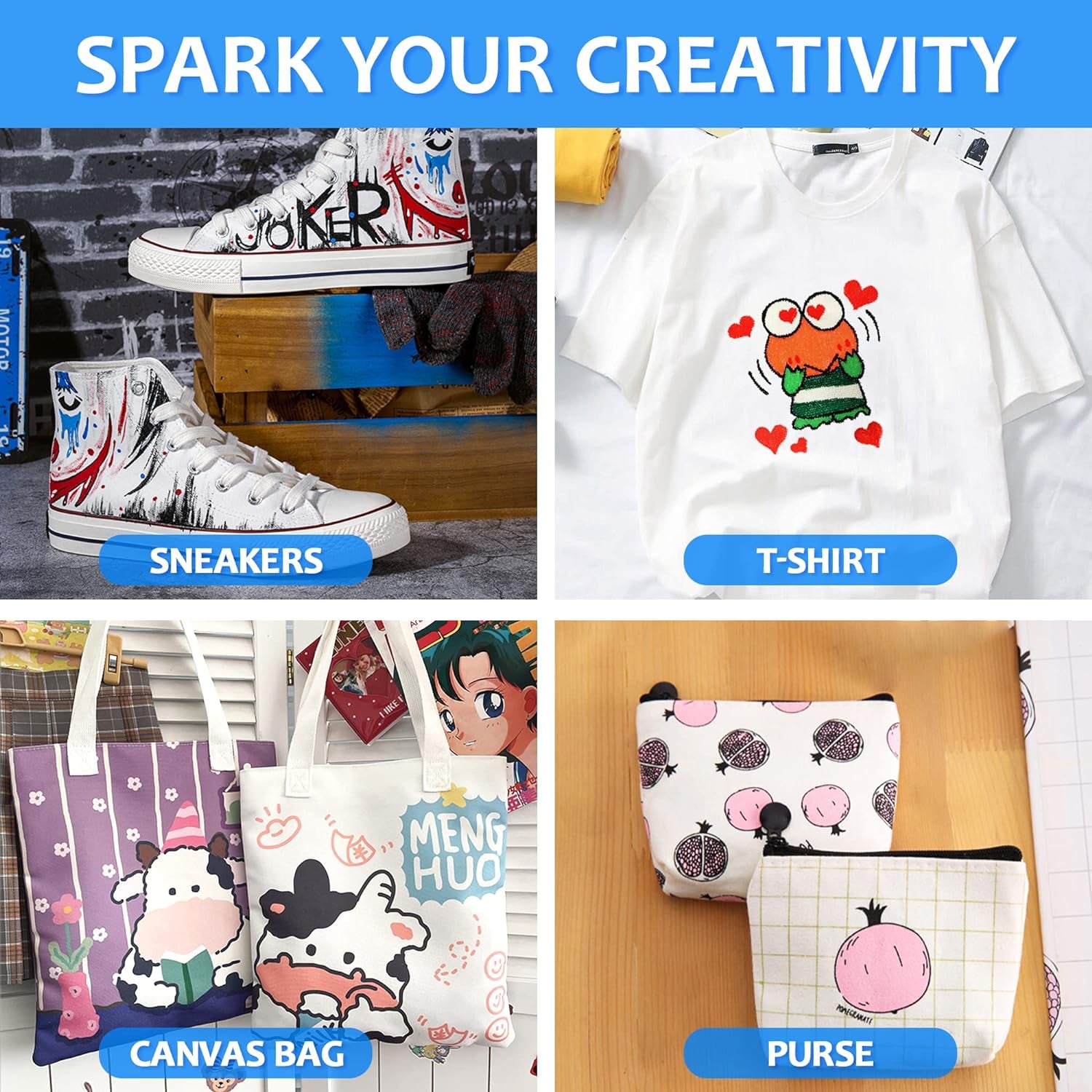 Fabric Markers Pens, 30 Colors Dual Tip Fabric Markers Permanent No Bleed Markers for T-Shirts Sneakers, Non-Toxic & Child Safe Permanent Fabric Pens for Kids Adult Painting Writing