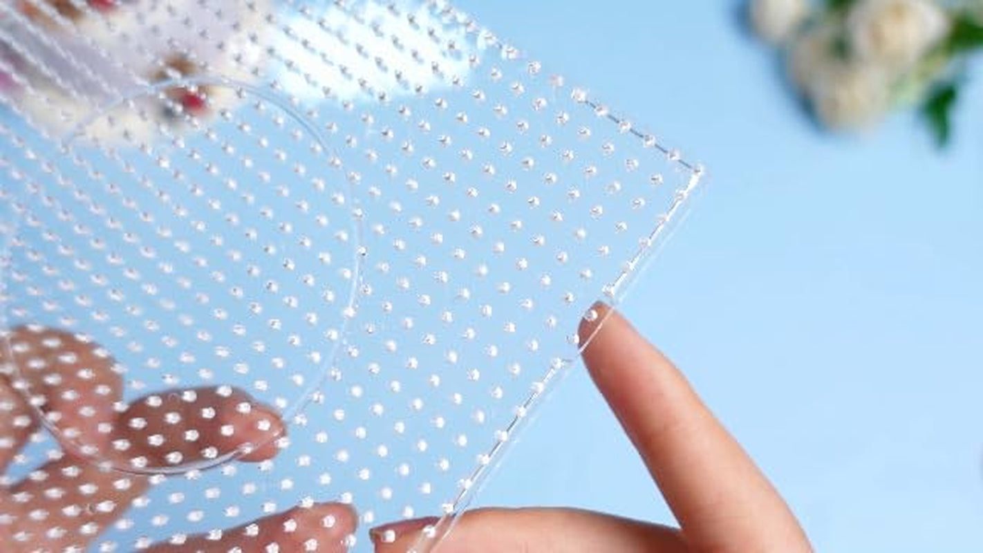 5 Mm Fuse Beads Pegboards Plastic Fuse Bead Boards Large Clear Pegboards Kits Template Beading Supplies for Craft Beads Fuse Bead Pegboards Projects, 10 Different Shapes (30 Pcs)