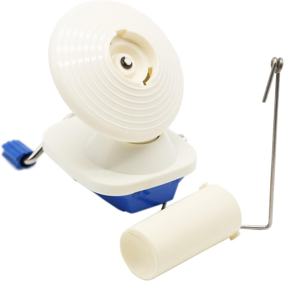 Needlecraft Yarn Ball Winder Hand Operated,Capacity 4-Ounce,Blue,Portable Package,Easy to Set up and Use,Sturdy with Metal Handle and Tabletop Clamp,Including 8 Sizes Crochet Hooks Set