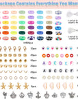 12000Pcs, 115 Colors Clay Beads for Bracelets Making Kit Polymer Heishi Flat Beads Beads with Letter Beads for DIY Jewelry Marking Bracelets Necklace, 6Mm