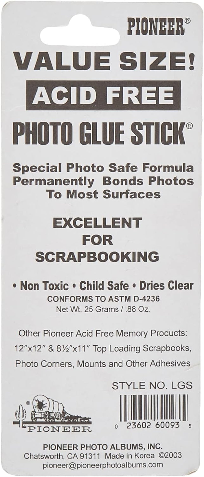 Pioneer Value Sized Photo Glue Stick 25 Grams/.88Oz