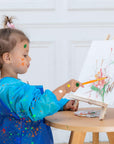 48 Pieces Art Painting Supplies for Toddlers and Kids with 12 Paint Brushes, 10 Painting Canvas, 2 Tabletop Easels, 2 Art Smocks, 18 Acrylic Painting Colors, Paint Palettes, Presents for Kids