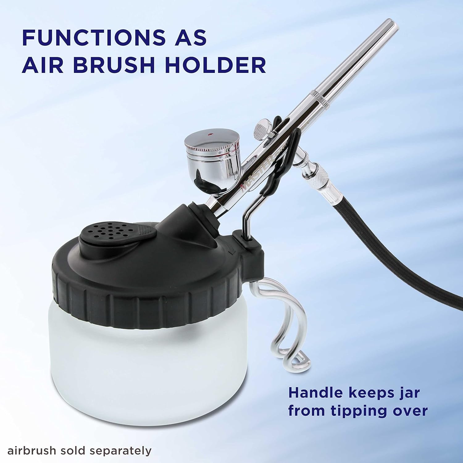 Deluxe Airbrush 3 in 1 Cleaning Pot with Holder; Cleans Airbrush, Holds Airbrush, Color Palette Lid, Filters
