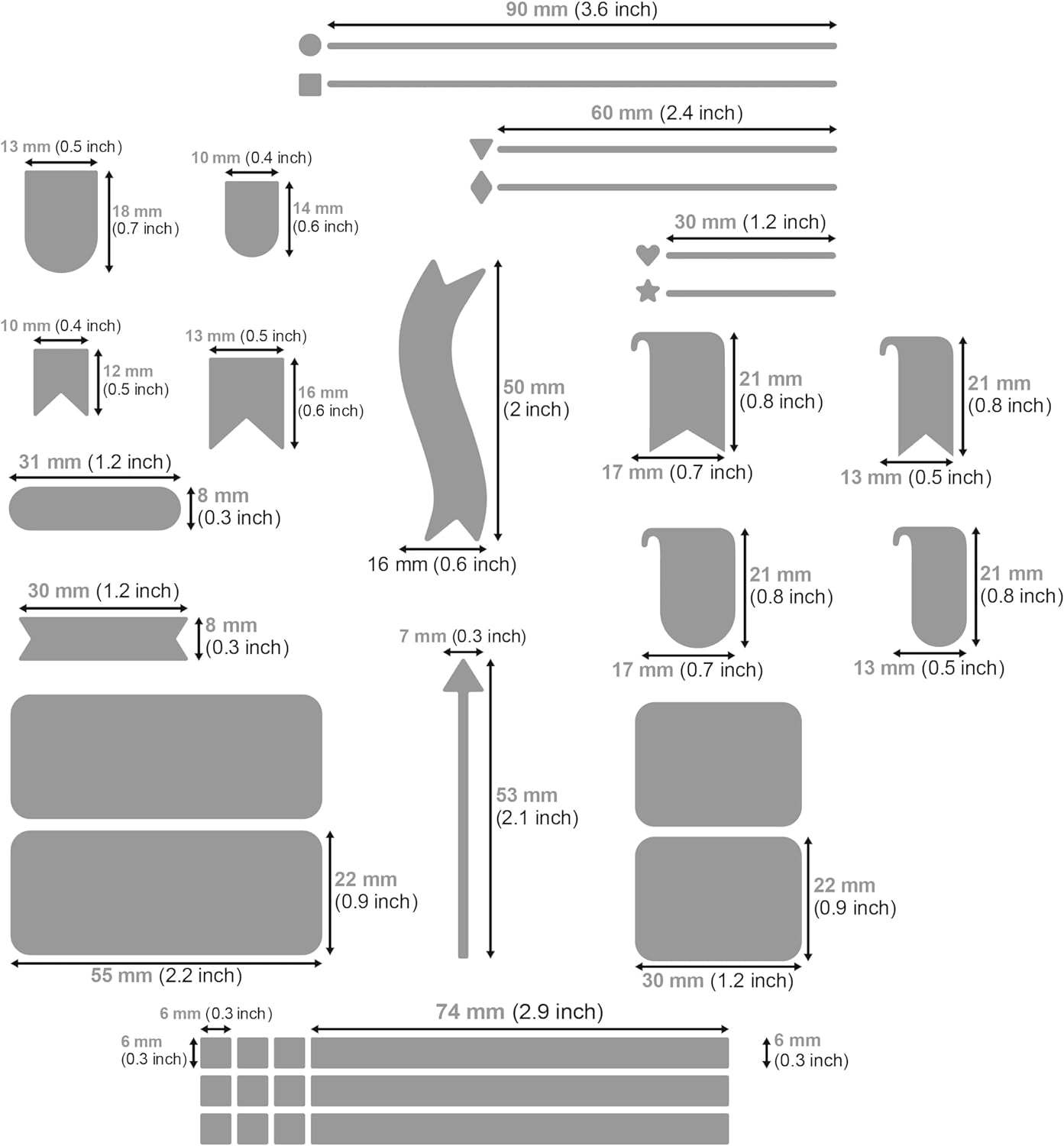 No.62 Metal Stencil for Bullet Journaling, Makeselife Stencil Bookmark, Planning, Banners, Lines, Lists, Planner Stamps, Habit Tracker, Dot Journal Stencil for Diary, Template, Scrapbook