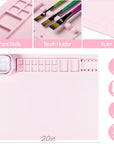 Silicone Painting Mat, 20"X16"Silicone Art Mat for Kidswith 1 Water Cup ，Craft Paint Brush Cleaner Tool，Diy, Clay, Play Doh（Pink）…