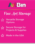 6838AG Sketch Board, Portable Drawing Surface with Internal Art & Craft Storage, Grey