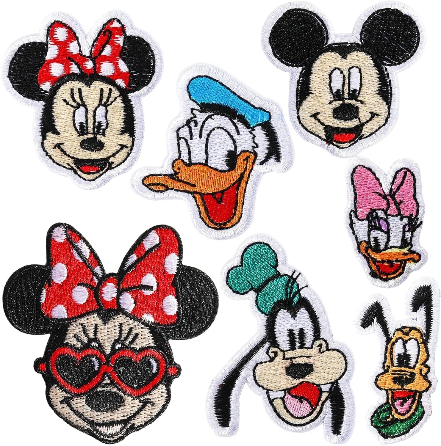 7PCS Embroidered Patches, Iron on Sew on Cute Applique Badge