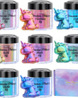 Chameleon Powder Pigment, 8 Color Changing Mica Powder for Epoxy Resin Tumblers, Update Chrome Powder for Nails Art Makeup Paints Crafts Candle Making Dye Slime Metallic