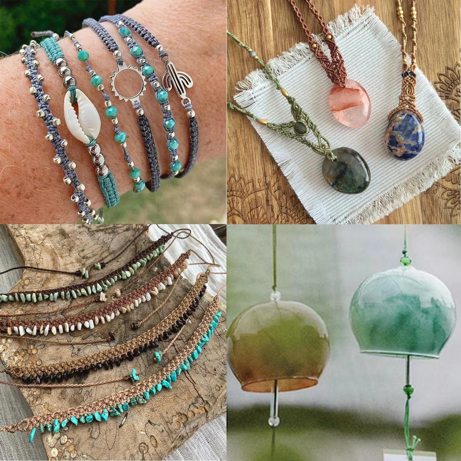 20 Colors Wax String for Bracelet Making, Waxed Thread Bracelet Cord, Waxed Polyester Cord Bracelet Rope for Jewelry Making, DIY Bracelets, Necklace Making and Macrame