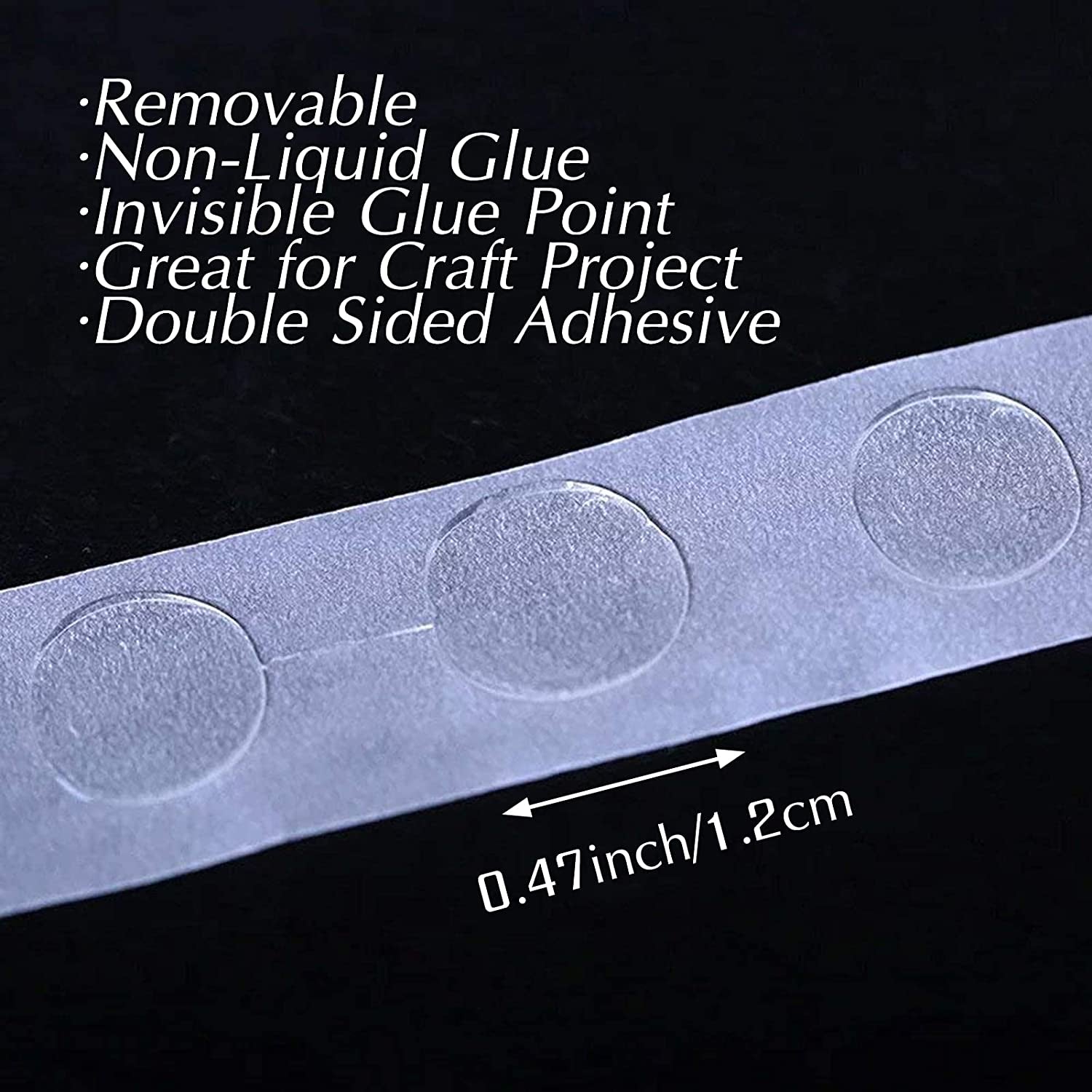 1000 Pieces Clear Glue Points Dots Double Sided Adhesive Removable for Balloons Craft Sticky