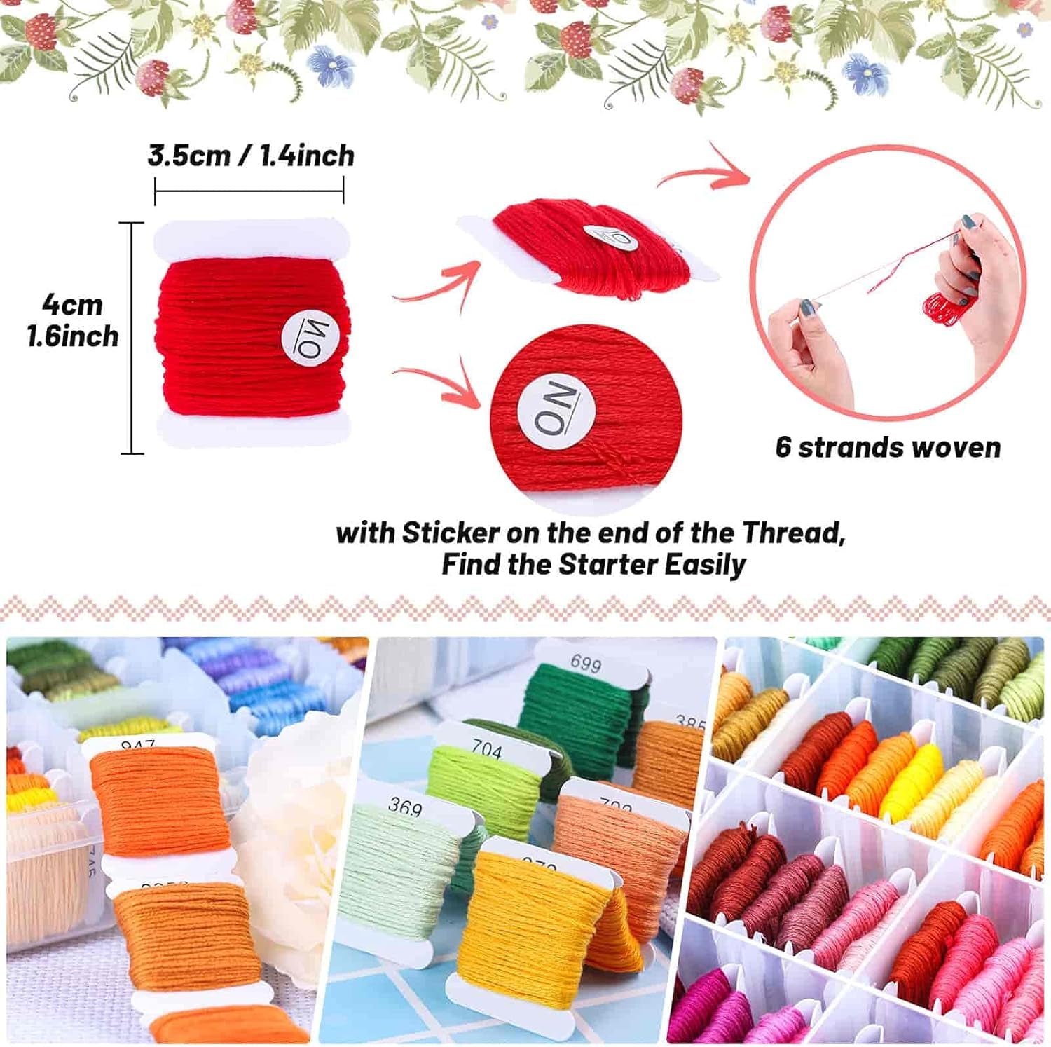 146 Pcs String Bracelet Making Kit Embroidery Floss with Organization Box Including 108 Colors Cross Stitch Thread Bracelet String and 38 Pcs Tools for Friendship Bracelet String Making