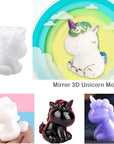 20Pcs 3D Animal Resin Molds Tools Set Includes 8 Resin Casting Molds Large Clear Epoxy Silicone Molds 2 Measurement Cup 10 Wood Sticks for Resin Craft DIY