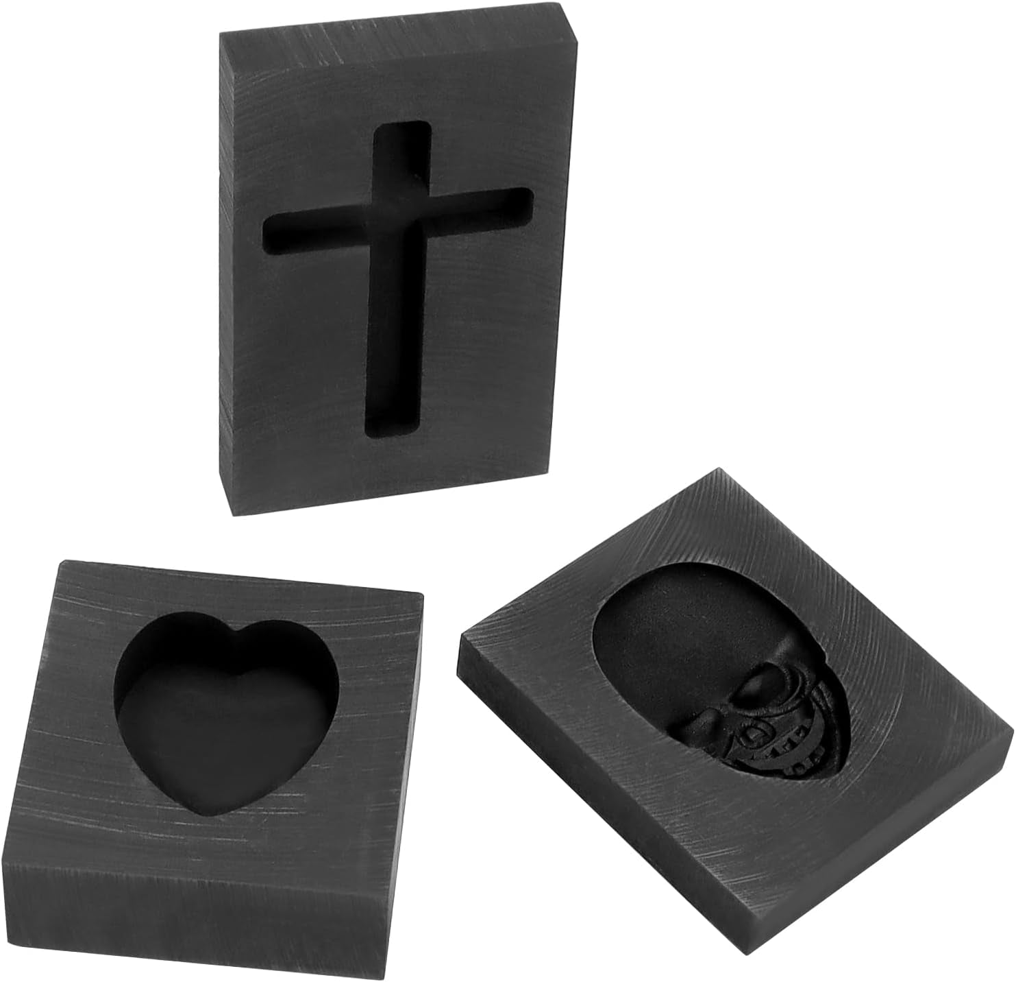 Casting Mold, Skull Graphite Casting Ingot Mold Crucible Mould for Melting Casting Refining Gold Silver Metal Aluminum Copper Brass (60Mm X 40Mm)